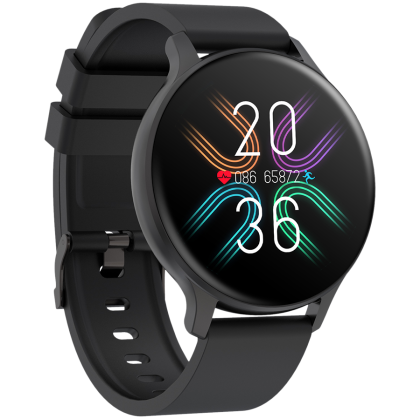 CANYON Badian SW-68, Smartwatch, Realtek 8762CK, 1.28''TFT 240x240px; RAM: 160 KB, baterie litiu-ion polimer, 3,7 V 190 mAh Include, cadru mijlociu din aliaj de zinc negru + carcasă inferioară din plastic + curea neagră din silicon + cataramă curea neagră