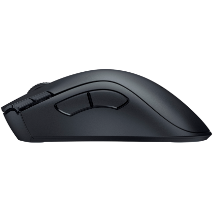 Razer DeathAdder V2 X HyperSpeed, HyperSpeed Wireless, senzor optic de 14.000 DPI, comutatoare mecanice pentru mouse Razer de a doua generație, picioare mouse-uri 100% PTFE, autonomie de până la 235 de ore (2,4 GHz), slot pentru baterie hibridă AA/AAA, Gr