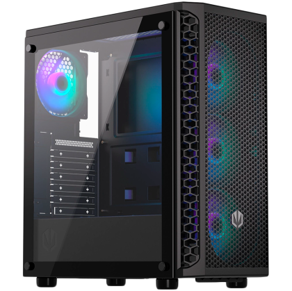 Endorfy Signum 300 ARGB, Mid-Tower, ATX/mATX/mITX, 2x USB-A (3.1 GEN 1), 1x Audio/1x Mic, 4x STRATUS 120 PWM ARGB fans, ARGB Controller, Tempered Glass, Mesh Front Panel, 413× 216×447mm, 3 Year Warranty