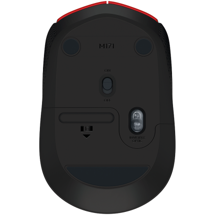 Mouse fără fir LOGITECH M171 - ROȘU