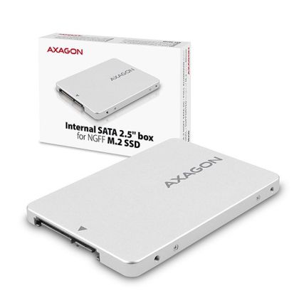 AXAGON RSS-M2SD SATA - SSD M.2 SATA, SSD de până la 80 mm, corp ALU