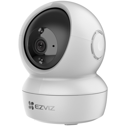 Ezviz H6c 2MP IP Pan & Tilt Smart Home Camera, F2.4@1/3" Progressive Scan CMOS; 4mm, unghi de vizualizare: 85°(Diagonal), 75° (Orizontal), 45°(Vertical); H.264; 1920 × 1080; Max: 15 fps; Card Micro SD (Max. 256G); IR până la 10 m, RJ45 x1