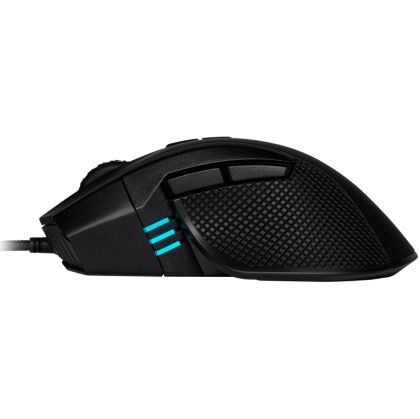 Mouse pentru jocuri Corsair IRONCLAW RGB, FPS/MOBA, negru, LED RGB iluminat din spate, 18000 DPI, optic (versiunea UE), EAN:0843591061933