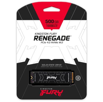 KINGSTON FURY Renegade 500GB SSD, M.2 2280, PCIe 4.0 NVMe, citire/scriere 7300/3900MB/s, citire/scriere aleatorie: 450K/900K IOPS