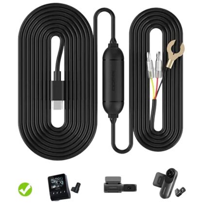 DDPAI IPS Hardwire Kit - Modul tip C A-HC12 - Monitorizare parcare 24 de ore, Timelapse, Gestionare energie