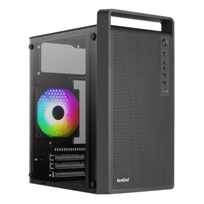 Cutie AeroCool Carcasă mATX - CS-109-G-BK-v1 - FRGB, sticlă securizată