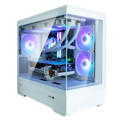 Zalman Case mATX - P30 White - aRGB, Tempered Glass