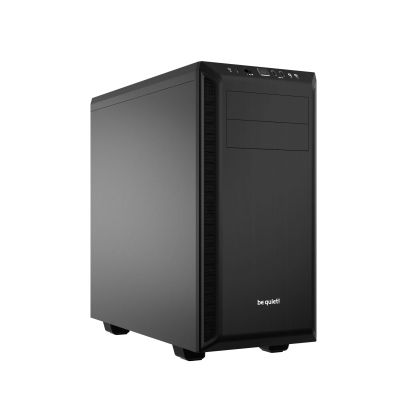 liniște! PURE BASE 600 Black, ATX/M-ATX/Mini-ITX, 1x Pure Wings 2 140mm, 1x Pure Wings 2 120mm, controler de ventilator în 3 trepte, 2x USB 3.2 Gen. 1, microfon + audio, garanție 3 ani