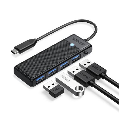 Hub Orico USB3.1 HUB Type-C - 4 x USB3.0 - PAPW4A-C3-015-BK