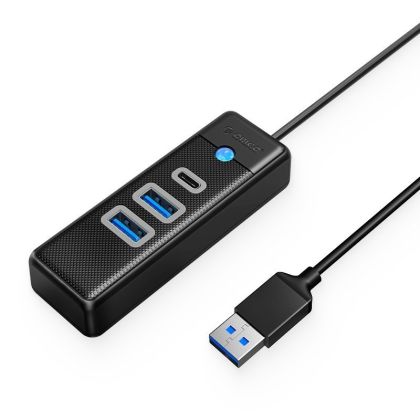 Orico HUB USB3.0 3 porturi - 2 x USB3.0, 1 x tip C, negru - PWC2U-U3-015-BK