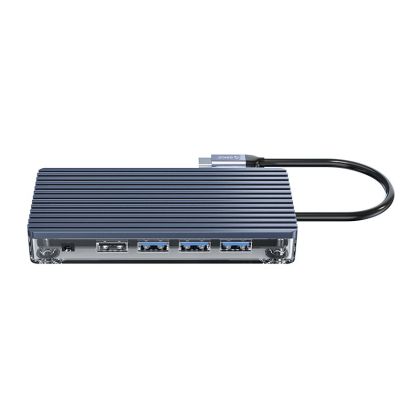 Stație de andocare Orico Stație de andocare tip C Distribuție de putere 3.0 100W - HDMI, Type-C x 1, USB3.0 x 3, USB 2.0 x 1, LAN, SD, VGA, Audio - WB-11P-GY