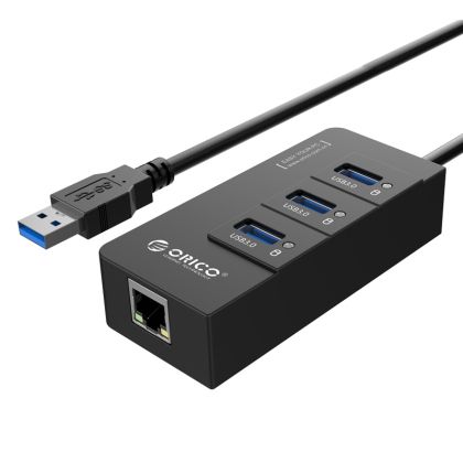 Orico hub USB3.0 HUB 4 porturi + LAN - HR01-U3