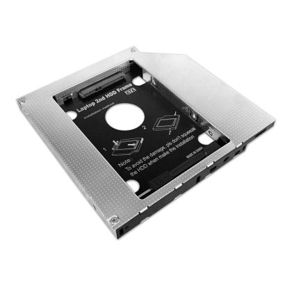 Makki Laptop Caddy 12,7 mm SATA3 cu LED/comutator MAKKI-CADDY-127-LS