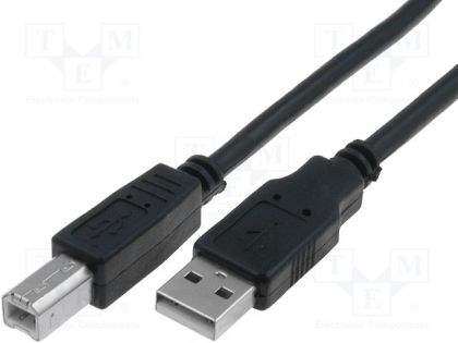 Cablu VCom USB 2.0 AM / BM Negru - CU201-B-5m