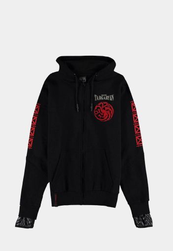 Hoodie DIFUZED GOT - House Of The Dragon - Men&#039;s Hero Item Zipper, L