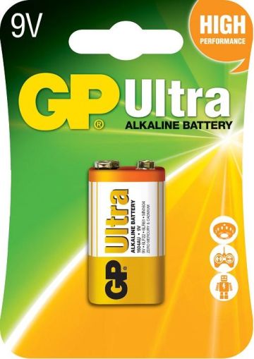 Baterie alcalină GP ULTRA 6LF22 /6LR61, 9V, 1 buc., 1604U/1604AU