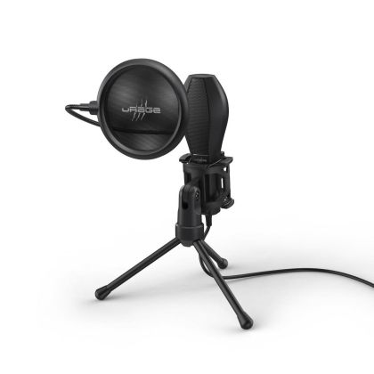 Microfon pentru jocuri HAMA uRage Stream 400 Plus, cablu de 2 m, negru