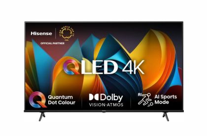 Телевизор Hisense 50" E7NQ, 4K Ultra HD 3840x2160, QLED, Quantum Dot, HDR 10+, HLG, Dolby Vision, DTS Virtual X, Smart TV, WiFi, Light Sensor, BT, Anyview Cast, 3xHDMI, 2xUSB, LAN, CI+, DVB-T2/C/S2, Black