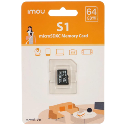 Imou microSDXC 64GB + SD Adapter Class 10, U3, V30, EAN: 6939554929755