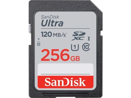 Card de memorie SANDISK Ultra SDXC, 256 GB, clasa 10, U1, 120 Mb/s
