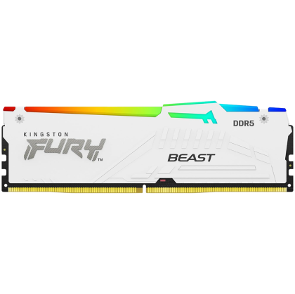 Kingston 32GB 6000MT/s DDR5 CL30 DIMM (Kit of 2) FURY Beast White RGB EXPO