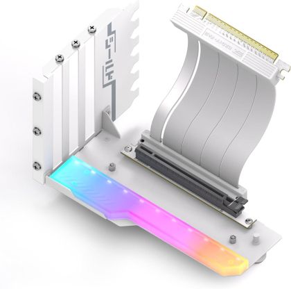 EZDIY-FAB RGB Vertical PCIe 4.0 GPU Mount Bracket Graphic Card Holder 90° Riser Cable