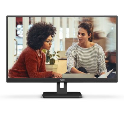 Monitor AOC 24E3UM 23,8" VA WLED, 1920x1080@75Hz, 4ms, 300cd m/2, 3000:1, AdaptiveSync, FlickerFree, Low Blue Light, 2Wx2, Tilt, D-SUB, HDMI, DP, hub USB