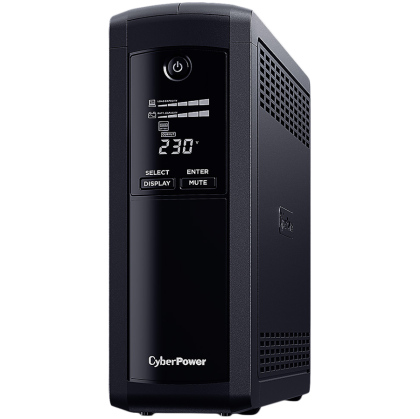 CyberPower UPS AVR, 1600VA/960W, Line-Interactive, LCD display, 4x Schuko, Runtime at 480W ( min ):11, Surge and Spike protection; VP1600ELCD