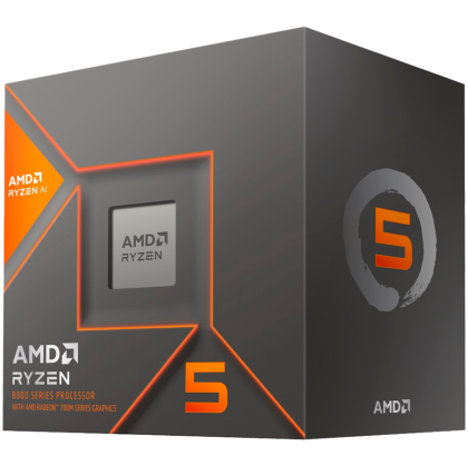 AMD CPU Desktop Ryzen 5 6C/12T 8400F (4.2GHz/4.7GHz,22MB,65W,AM5) box, with Wraith Stealth Cooler