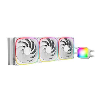 Geometric Future Water Cooling - Eskimo Pro 420 White - Addressable RGB, LGA1851/AM5