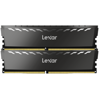 Lexar 2x16GB THOR DDR4 3600 UDIMM XMP Memory with Black heatsink. Dual pack