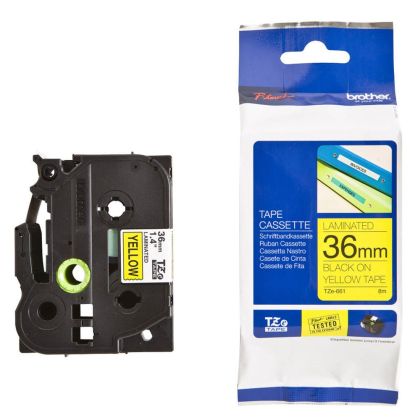 Консуматив Brother TZe-661 Tape Black on Yellow, Laminated, 36mm, 8 m - Eco