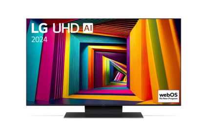 Телевизор LG 43UR91003LA, 43" 4K UltraHD TV 4K (3840 x 2160), DVB-T2/C/S2, webOS 23 Smart TV, ThinQ AI, a5 AI Processor 4K, WiFi, HDR10 pro, HLG, ALLM/HGiG, 4K Upscaling, AI Sound Pro, Voice Controll, Local Dimming, AirPlay, HDMI eARC, Quick Card, CI, LAN