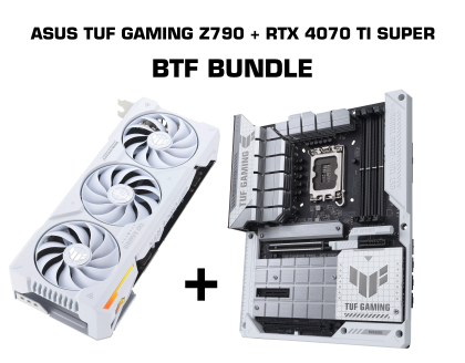 Дънна платка и Видео карта ASUS TUF GAMING Z790-BTF WIFI DDR5 + ASUS TUF RTX 4070 TI SUPER BTF 16GB GDDR6X