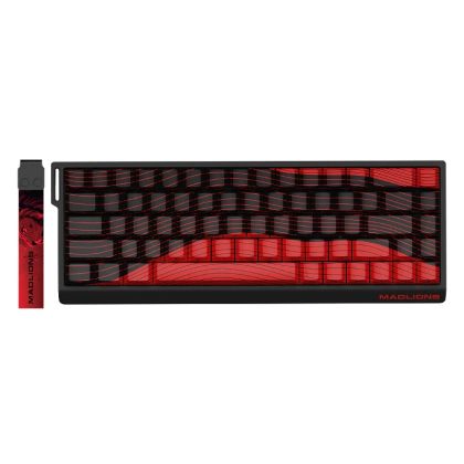 Madlions професионална геймърска механична клавиатура Professional Gaming Mechanical Keyboard MAD 68 R - 8K, Kunlun Magnetic Switches - Black/Red