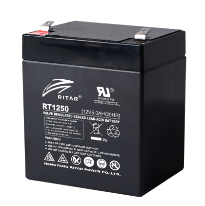 Baterie cu plumb-acid RITAR, (RT1250) AGM, 12V, 5Ah, 90/ 70/ 10 1 mm, borna 2