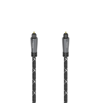 Cablu audio optic mufa HAMA ODT (Toslink), Capete metalice, 1,5 m, Negru