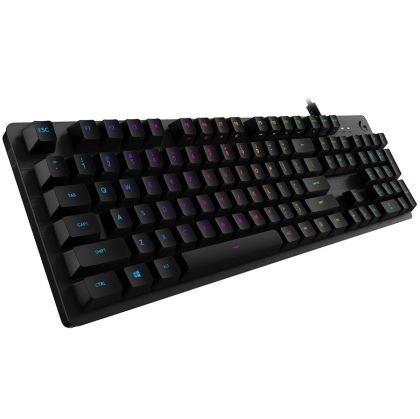 LOGITECH G512 Carbon RGB Mechanical Gaming Keyboard, GX Blue - CARBON - US INT'L - USB - INTNL - G512 CLICKY