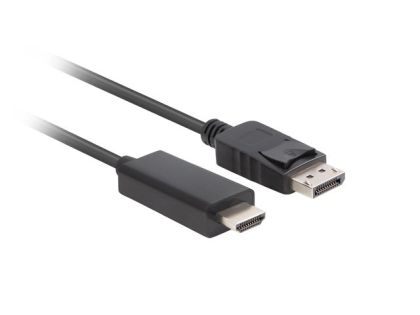 Кабел Lanberg display port (M) V1.1 -> HDMI (M) cable 3m, black