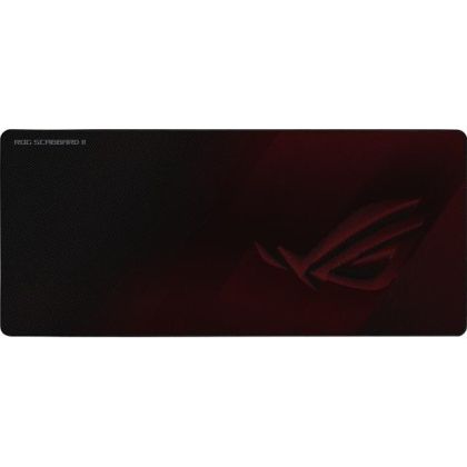 Подложка за мишка Asus ROG SCABBARD II is extended gaming mouse pad with protective nano-coating for a water-, oil-and dust-repellant surface, with anti-fray, flat-stitched edges and a non-slip rubber base