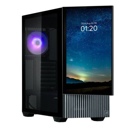 Кутия Zalman Z10 DS 15.6 FHD Display Mid-Tower, Tempered Glass - Черна