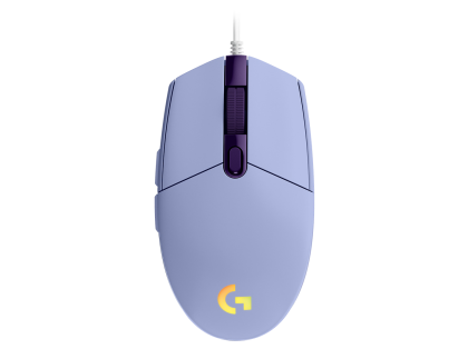 Mouse pentru jocuri Logitech G102 LightSync, RGB, optic, cu fir, USB, violet