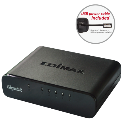 Anahtar EDIMAX ES-5500G V3, 5 bağlantı noktası, Gigabit