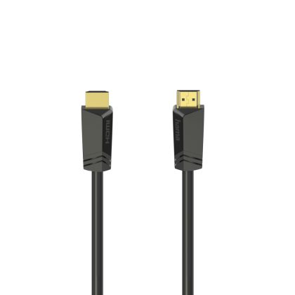 HAMA Yüksek Hızlı Kablo, HDMI erkek - HDMI erkek, 4K, 18 GB/s, Ethernet, 7,5 m, Posl. konektörler, Siyah