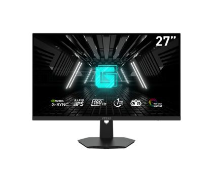Monitor MSI G274F, 27", 180 Hz, Rapid IPS, 1 ms, 1920 x 1080 FHD, compatibil Nvidia G-sync, Night Vision, Anti-Flicker, Mai puțină lumină albastră, 250 nits, 1000:1, 100M:1, 2x DP HDMI, 1x DP , 1x ieșire căști, înclinare, mod consolă, fără cadru, Vesa 75,