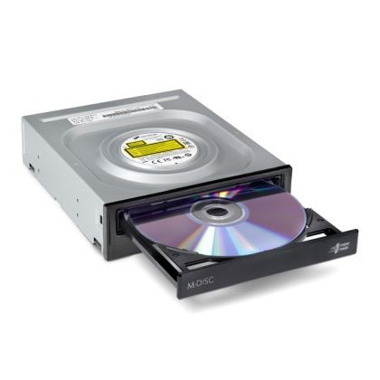 Unitate optică Hitachi-LG GH24NSD1 DVD-RW intern S-ATA, Super Multi, Double Layer, Suport M-Disk, Bare Bulk, Negru