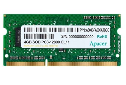 Памет Apacer 4GB Notebook Memory - DDR3 SODIMM PC12800 @ 1600MHz