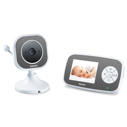 Бебефон Beurer BY 110 video baby monitor,  2.8" LCD colour display,infrared night vision function,4 gentle lullabies,Intercom function,Motion and sound alarm,Range of up to 300 m,The monitor is compatible with up to 4 cameras