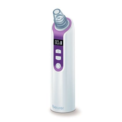 Dispozitiv facial Beurer FC 41 Deep pore cleanser, tehnologie de vacuum, display LCD, 3 atașamente, 5 trepte de viteză, pentru toate tipurile de piele