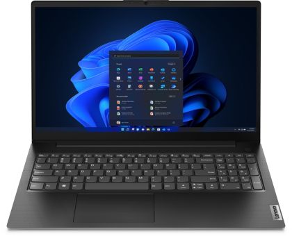 Laptop Lenovo V15 G4 AMD Ryzen 5 7520U (până la 4,3GHz, 4MB), 16GB LPDDR5 5500MHz, 512GB SSD, 15.6" FHD (1920x1080) TN AG, AMD Radeon 610M, grafică Cam, WLAN20 BT, negru , DOS, 3Y CCI